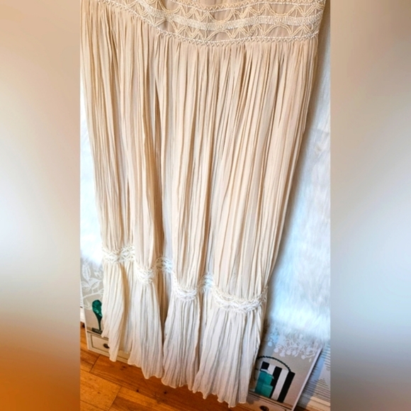 Massimo Dutti Bohemian Crepe Beaded Maxi Dress - Picture 3 of 10